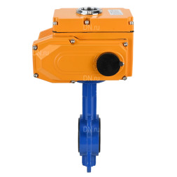 Затвор дисковый поворотный WBV1432N-2W-Fb-H Ду300 Ру16, корпус - чугун GGG50, диск - нержавеющая сталь 316L, уплотнение - NBR, с электроприводом QT-N-060EM-1-24VAC-У1