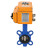 Затвор дисковый поворотный WBV1432N-2W-Fb-H Ду300 Ру16, корпус - чугун GGG50, диск - нержавеющая сталь 316L, уплотнение - NBR, с электроприводом QT-N-060EM-1-24VAC-У1 в Алматы