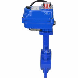 Затвор дисковый поворотный WBV1432N-2W-Fb-H Ду40 Ру16, корпус - чугун GGG50, диск - нержавеющая сталь 316L, уплотнение - NBR, с электроприводом blue QT-N-003EM-1-220VAC-У1