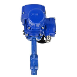 Затвор дисковый поворотный WBV1432N-2W-Fb-H Ду100 Ру16, корпус - чугун GGG50, диск - нержавеющая сталь 316L, уплотнение - NBR, с электроприводом QT-N-010M-O2-220VAC-У1
