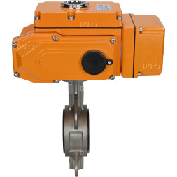 Затвор дисковый поворотный WBV3232N-2W-Fb-H Ду200 Ру16, корпус - нержавеющая сталь 316L, диск - нержавеющая сталь 316L, уплотнение - NBR, с электроприводом QT-N-030EM-B1-220VAC-У1 DAR (0-10В)