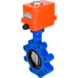 Затвор дисковый поворотный WBV1631N-2W-Fb-H Ду50 Ру16 LUG корпус - чугун QT450, диск - нержавеющая сталь 304, уплотнение - NBR, межфланцевый, с электроприводом QT-N-003EM-O1-220VAC-У1 MINI 220В