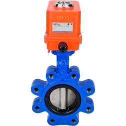 Затвор дисковый поворотный WBV1631N-2W-Fb-H Ду50 Ру16 LUG корпус - чугун QT450, диск - нержавеющая сталь 304, уплотнение - NBR, межфланцевый, с электроприводом QT-N-003EM-O1-220VAC-У1 MINI 220В