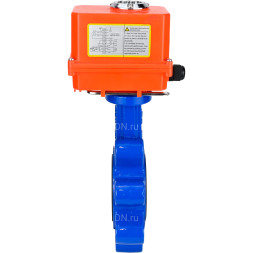 Затвор дисковый поворотный WBV1631N-2W-Fb-H Ду50 Ру16 LUG корпус - чугун QT450, диск - нержавеющая сталь 304, уплотнение - NBR, межфланцевый, с электроприводом QT-N-003EM-O1-220VAC-У1 MINI 220В