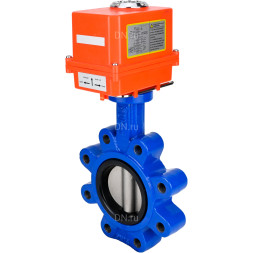 Затвор дисковый поворотный WBV1631N-2W-Fb-H Ду50 Ру16 LUG корпус - чугун QT450, диск - нержавеющая сталь 304, уплотнение - NBR, межфланцевый, с электроприводом QT-N-003EM-O1-220VAC-У1 MINI 220В