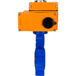 Затвор дисковый поворотный WBV1631E-2W-Fb-H Ду100 Ру16 LUG корпус - чугун QT450, диск - нержавеющая сталь 304, уплотнение - EPDM, межфланцевый, с электроприводом QT-N-010EM-O1-380VAC-У1 380В