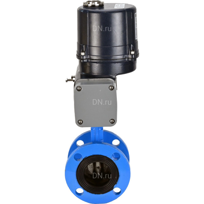 Затвор дисковый поворотный WBV1331E-2W-F-H Ду125 Ру16 фланцевый, корпус - чугун GGG40, диск - нержавеющая сталь 304, уплотнение - EPDM, с электроприводом четвертьоборотным QTSA-N-030EM-O0-220VAC с пружинным возвратом в Алматы