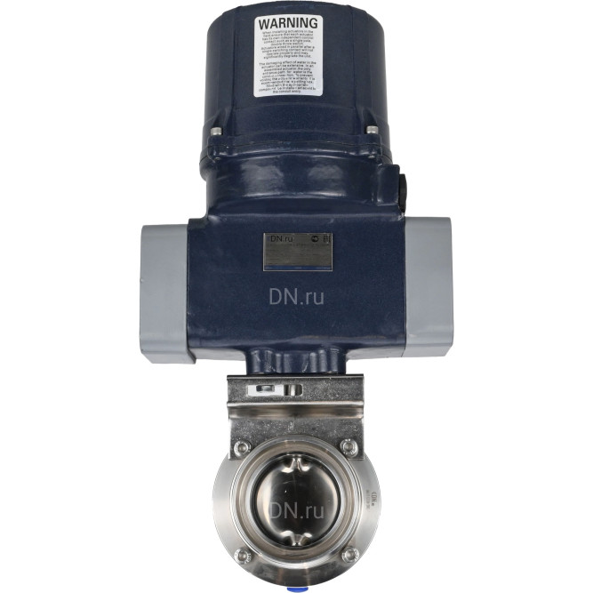 Затвор дисковый поворотный WBV3131S-2W-T-H Ду80 Ру10 резьбовой, корпус - пищевая нерж. сталь AISI 304, диск - нерж. сталь AISI 304, уплотнение - Silicon, с электроприводом четвертьоборотным QTSA-N-003EM-O0-220VAC с пружинным возвратом в Алматы
