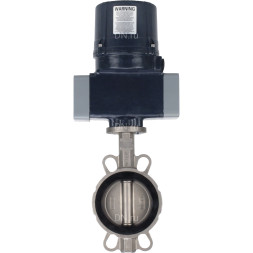 Затвор дисковый поворотный WBV3232E-2W-Fb-H Ду125 Ру16, корпус - нержавеющая сталь 316L, диск - нержавеющая сталь 316L, уплотнение - EPDM, с электроприводом QTSA-N-014EM-O0-220VAC с пружинным возвратом