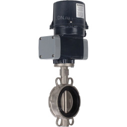 Затвор дисковый поворотный WBV3232E-2W-Fb-H Ду125 Ру16, корпус - нержавеющая сталь 316L, диск - нержавеющая сталь 316L, уплотнение - EPDM, с электроприводом QTSA-N-014EM-O0-220VAC с пружинным возвратом