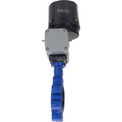 Затвор дисковый поворотный WBV1631N-2W-Fb-H Ду125 Ру16 LUG межфланцевый, корпус - чугун QT450, диск - нержавеющая сталь AISI 304, уплотнение - NBR, с электроприводом четвертьоборотным QTSA-N-014EM-O0-220VAC с пружинным возвратом