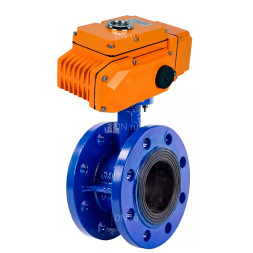 Затвор дисковый поворотный WBV1313E-2W-F-H Ду50 Ру16 фланцевый, корпус - чугун GGG40, диск - чугун GGG40, уплотнение - EPDM, с 1/4-оборотным электроприводом QT-N-020EM-O1-220VAC-У1 220В HARK