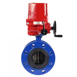 Затвор дисковый поворотный WBV1313E-2W-F-H Ду50 Ру16 фланцевый, корпус - чугун GGG40, диск - чугун GGG40, уплотнение - EPDM, с четвертьоборотным взрывозащищенным электроприводом QT-EX-015EM-O2-220VAC-У1 220В