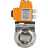 Затвор дисковый поворотный WBV3131E-2W-W-H Ду32 Ру10 под приварку, корпус - пищевая нержавеющая сталь 304, уплотнение - EPDM, с электроприводом QT-N-003EM-O1-24VDC-У1 24В HARK в Алматы