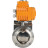 Затвор дисковый поворотный WBV3131E-2W-W-H Ду32 Ру10 под приварку, корпус - пищевая нержавеющая сталь 304, уплотнение - EPDM, с электроприводом QT-N-003EM-O1-24VDC-У1 24В HARK в Алматы
