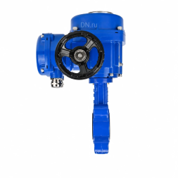 Затвор дисковый поворотный WBV1616E-2W-Fb-H Ду50 Ру16 LUG межфланцевый, корпус - чугун QT450, диск - чугун QT450, уплотнение - EPDM, с электроприводом QT-N-005M-O2-380VAC-У1 с моментной муфтой и штурвалом