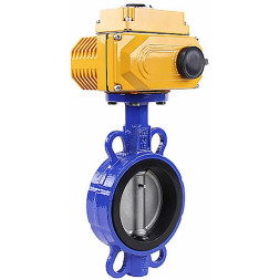 Затвор дисковый поворотный WBV1432N-2W-Fb-H Ду150 Ру16 корпус - чугун GGG50, диск - нержавеющая сталь 316L, уплотнение - NBR, с четвертьоборотным электроприводом QT-N-015EM-A1-220VAC-У1 (4-20мА) HARK