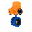 Затвор дисковый поворотный WBV1331E-2W-F-H Ду200 Ру16 фланцевый, корпус - чугун GGG40, диск - нержавеющая сталь 304, уплотнение - EPDM, с электроприводом QT-EX-040M-O2-380VAC-У1 с моментной муфтой 380В в Алматы