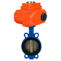 Затвор дисковый поворотный WBV1432E-2W-Fb-H Ду125 Ру16, корпус -чугун GGG50, диск - нержавеющая сталь 316L, уплотнение - EPDM, с электроприводом QT-N-010EM-O1-220VAC-У1 220В HARK