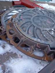 Люк чугун канализационный С средний ГОСТ 3634-99 с замком