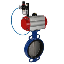 Затвор дисковый поворотный WBV1413E-2W-Fb-H Ду300 Ру16, корпус - чугун GGG50, диск - чугун GGG40, уплотнение - EPDM, с пневмоприводом PA-SA-210 с возвратными пружинами, пневмораспределителем 4M310-08 DC24V, БПВ AFC2000