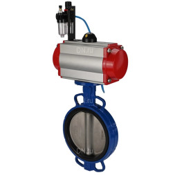 Затвор дисковый поворотный WBV1413E-2W-Fb-H Ду300 Ру16, корпус - чугун GGG50, диск - чугун GGG40, уплотнение - EPDM, с пневмоприводом PA-SA-210 с возвратными пружинами, пневмораспределителем 4M310-08 DC24V, БПВ AFC2000