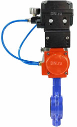 Затвор дисковый поворотный WBV1413E-2W-Fb-H Ду200 Ру16, корпус - чугун GGG50, диск - чугун GGG40, уплотнение - EPDM, с пневмоприводом PA-DA-130 двойного действия и с электропневматическим поворотным позиционером YT-1000RSN без обратной связи