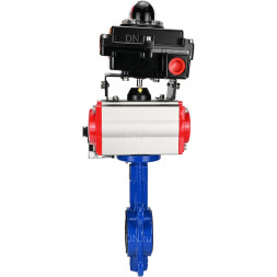 Затвор дисковый поворотный WBV1432N-2W-Fb-H Ду50 Ру16, корпус - чугун GGG50, диск - нержавеющая сталь 316L, уплотнение - NBR, с пневмоприводом PA-SA-083 с возвратными пружинами, пневмораспределителем 4M310-08 DC24V, БКВ APL-410N EX