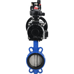 Затвор дисковый поворотный WBV1132N-2W-Fb-H Ду150 Ру16, корпус - чугун GG25, диск - нержавеющая сталь 316L, уплотнение - NBR, с пневмоприводом PA-DA-105-1, пневмораспределителем 4M310-08 DC24V, БКВ APL-210N, БПВ AFC2000