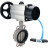 Затвор дисковый поворотный WBV3232N-2W-Fb-H Ду150 Ру16, корпус - нержавеющая сталь 316L, диск - нержавеющая сталь 316L, уплотнение - NBR, с пневмоприводом PA-DA-105-1 двойного действия, с пневмораспределителем 4V320-10 AC220V в Алматы
