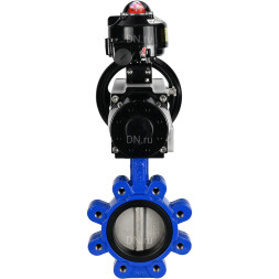 Затвор дисковый поворотный WBV1631E-2W-Fb-H Ду150 Ру16 LUG корпус - чугун QT450, диск - нержавеющая сталь 304, уплотнение - EPDM, с пневмоприводом PA-DA-105-1 и БКВ APL-510N EX