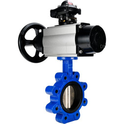 Затвор дисковый поворотный WBV1616E-2W-Fb-H Ду150 Ру16 LUG корпус - чугун QT450, диск - чугун QT450, уплотнение - EPDM, с пневмоприводом PA-DA-105-1 и БКВ APL-210N