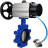 Затвор дисковый поворотный WBV1631E-2W-Fb-H Ду150 Ру16 LUG корпус - чугун QT450, диск - нержавеющая сталь 304, уплотнение - EPDM, с пневмоприводом PA-DA-105-1 и пневмораспределителем 4V320-10 AC220V в Алматы