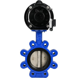 Затвор дисковый поворотный WBV1616E-2W-Fb-H Ду125 Ру16 LUG корпус - чугун QT450, диск - чугун QT450, уплотнение - EPDM, с пневмоприводом PA-DA-105-1 и пневмораспределителем 4M310-08 AC220V