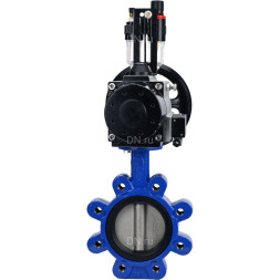 Затвор дисковый поворотный WBV1631E-2W-Fb-H Ду150 Ру16 LUG корпус - чугун QT450, диск - нержавеющая сталь 304, уплотнение - EPDM, с пневмоприводом PA-DA-105-1, пневмораспределителем 4M310-08 DC24V и БПВ AFC2000