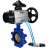 Затвор дисковый поворотный WBV1616E-2W-Fb-H Ду150 Ру16 LUG корпус - чугун QT450, диск - чугун QT450, уплотнение - EPDM, с пневмоприводом PA-DA-105-1, пневмораспределителем 4V320-10 AC220V и БКВ APL-210N в Алматы