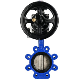 Затвор дисковый поворотный WBV1616E-2W-Fb-H Ду125 Ру16 LUG корпус - чугун QT450, диск - чугун QT450, уплотнение - EPDM, с пневмоприводом PA-DA-105-1, пневмораспределителем 4M310-08 AC220V и БКВ APL-210N