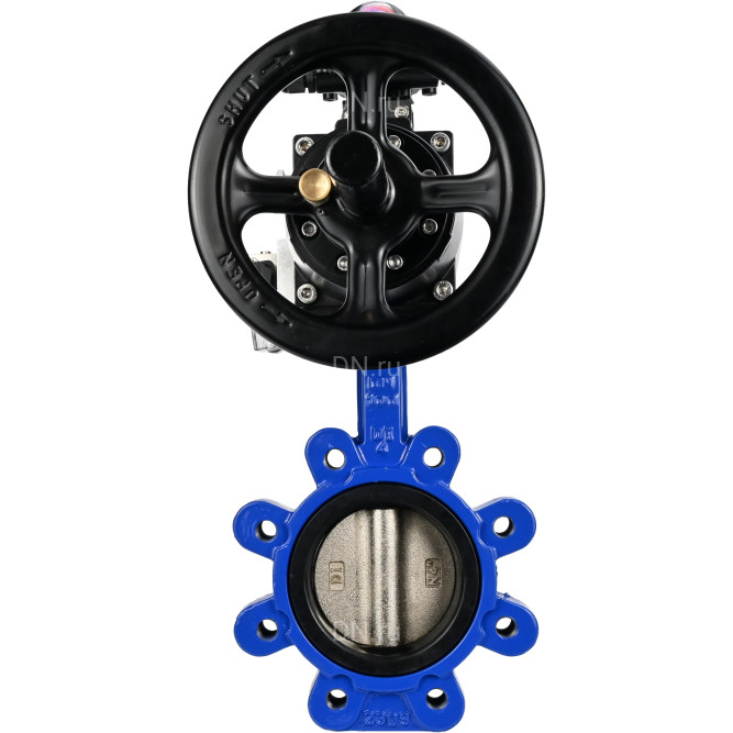 Затвор дисковый поворотный WBV1616E-2W-Fb-H Ду125 Ру16 LUG корпус - чугун QT450, диск - чугун QT450, уплотнение - EPDM, с пневмоприводом PA-DA-105-1, пневмораспределителем 4M310-08 AC220V и БКВ APL-210N в Алматы