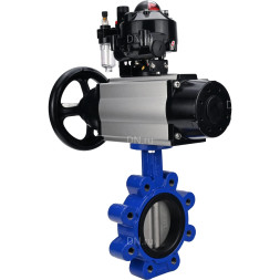 Затвор дисковый поворотный WBV1631N-2W-Fb-H Ду125 Ру16 LUG корпус - чугун QT450, диск - нержавеющая сталь 304, уплотнение - NBR, с пневмоприводом PA-DA-105-1, пневмораспределителем 4M310-08 DC24V, БКВ APL-510N EX и БПВ AFC2000