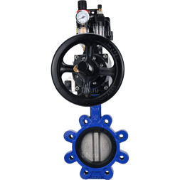 Затвор дисковый поворотный WBV1631N-2W-Fb-H Ду125 Ру16 LUG корпус - чугун QT450, диск - нержавеющая сталь 304, уплотнение - NBR, с пневмоприводом PA-DA-105-1, пневмораспределителем 4M310-08 DC24V, БКВ APL-510N EX и БПВ AFC2000