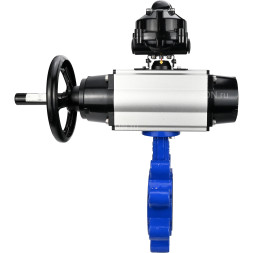 Затвор дисковый поворотный WBV1631E-2W-Fb-H Ду150 Ру16 LUG корпус - чугун QT450, диск - нержавеющая сталь 304, уплотнение - EPDM, с пневмоприводом PA-DA-105-1, пневмораспределителем 4M310-08 AC220V и БКВ APL-510N EX
