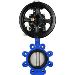 Затвор дисковый поворотный WBV1631E-2W-Fb-H Ду150 Ру16 LUG корпус - чугун QT450, диск - нержавеющая сталь 304, уплотнение - EPDM, с пневмоприводом PA-DA-105-1, пневмораспределителем 4M310-08 AC220V и БКВ APL-210N
