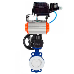 Затвор дисковый поворотный WBV3434Pf-2W-Fb-H Ду125 Ру16 корпус - углеродистая сталь WCB, диск - углеродистая сталь WCB, футерованный PTFE, уплотнение - PTFE, с PA-DA-083, позиционером YT-1000RSN с обратной связью и ручным дублером MON2-450-T28-ISO