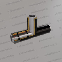 Тройник, 76х3,5 - 76х3,5 Ст 20 (ГОСТ 8732-78) - ППУ ПЭ - МЗИ