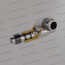 Тройниковое ответвление с переходом, 720х12 - 530x10 - 630x10 Ст 17Г1С-У (ГОСТ 20295-85) - ППУ ОЦ - ЗМКВ