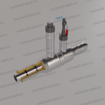Кран шаровой DN100 с воздушником, Ст 09Г2С (ГОСТ 10704-91/10705-80) 108 мм - ППУ ОЦ