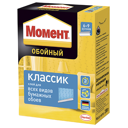 Клей для всех видов флизелиновых и структурных обоев KRASS Флизелиновый 200г./12
