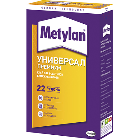 Клей для всех видов бумажных обоев Metylan Универсал Премиум 500г. 1035161