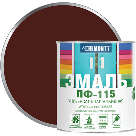 Эмаль Proremontt ПФ-115 шоколадно-коричневый 1,9кг.