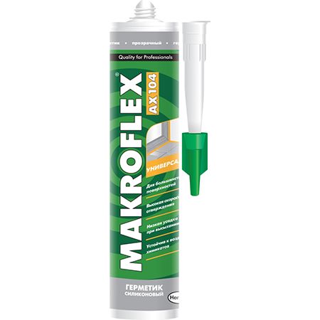 Герметик Makroflex AX104 силиконовый Универсальный 290мл (прозрачный) 2670539